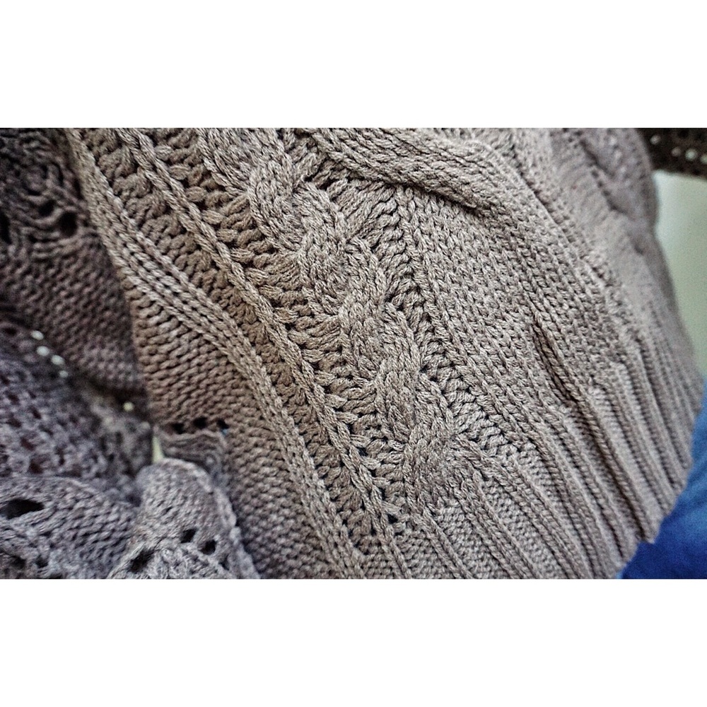 ❤️ LAST ONE! Mocha Loose Knit Oversized Sweater - Picture 5 of 7